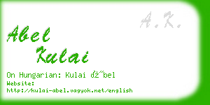 abel kulai business card